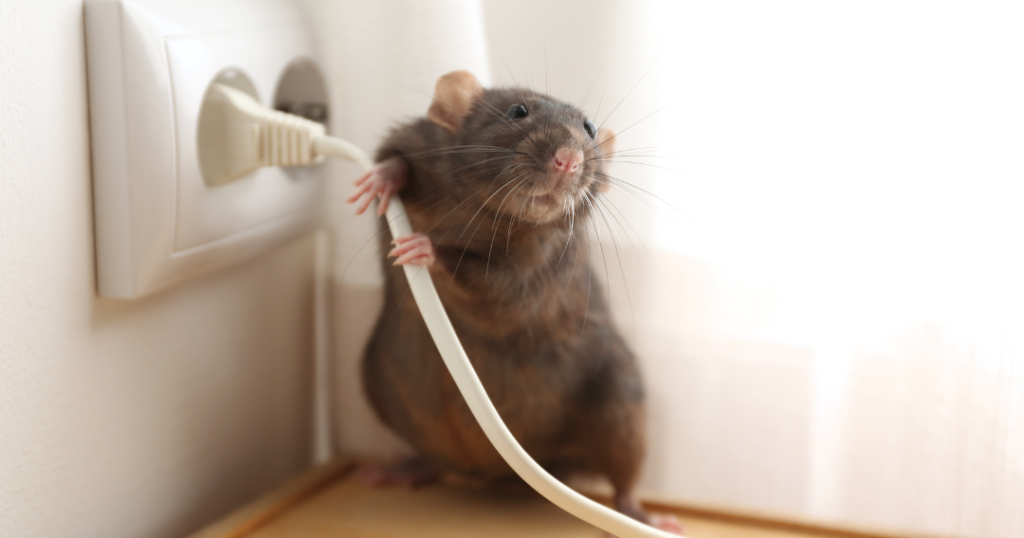 rat pulling the plug
